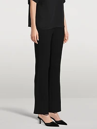 Rib-Knit Flared Pants