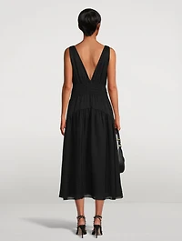 Smocked Midi Dress