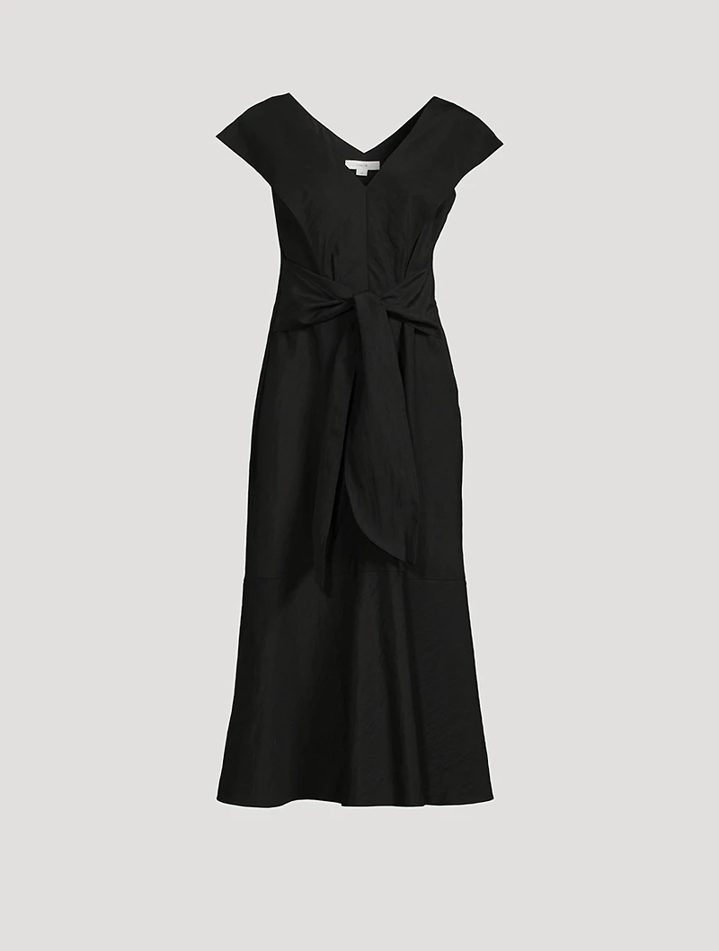 Tie-Back Midi Dress