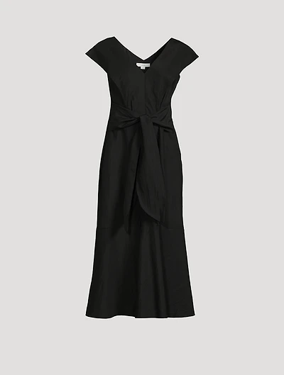 Tie-Back Midi Dress