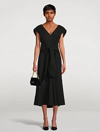 Tie-Back Midi Dress