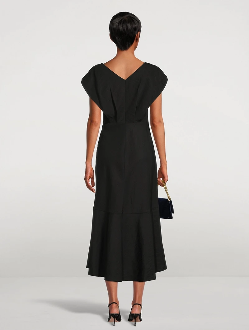 Tie-Back Midi Dress