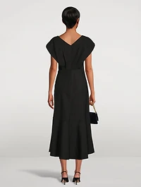 Tie-Back Midi Dress