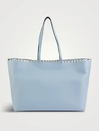 Rockstud Leather Tote Bag