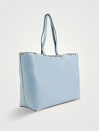 Rockstud Leather Tote Bag