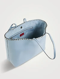 Rockstud Leather Tote Bag