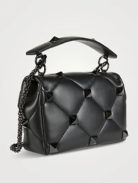 Medium Roman Stud Leather Shoulder Chain Bag