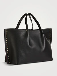 Rockstud Leather Tote Bag