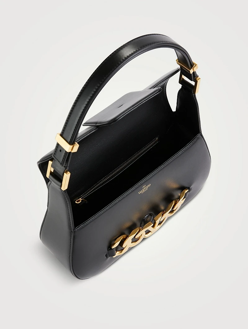 VLOGO Chain Leather Shoulder Bag