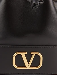 VLOGO Leather Bucket Bag
