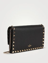 Rockstud Leather Crossbody Pouch