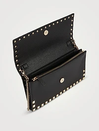 Rockstud Leather Crossbody Pouch