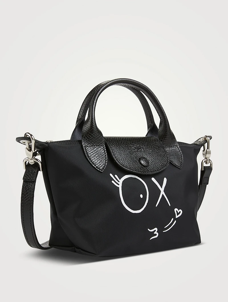 Longchamp x André XS Le Pliage Top Handle Bag