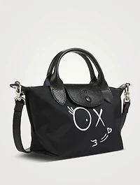 Longchamp x André XS Le Pliage Top Handle Bag