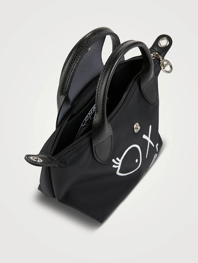 Longchamp x André XS Le Pliage Top Handle Bag