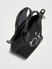 Longchamp x André XS Le Pliage Top Handle Bag