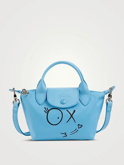 Longchamp x André XS Le Pliage Top Handle Bag