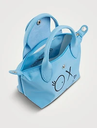 Longchamp x André XS Le Pliage Top Handle Bag