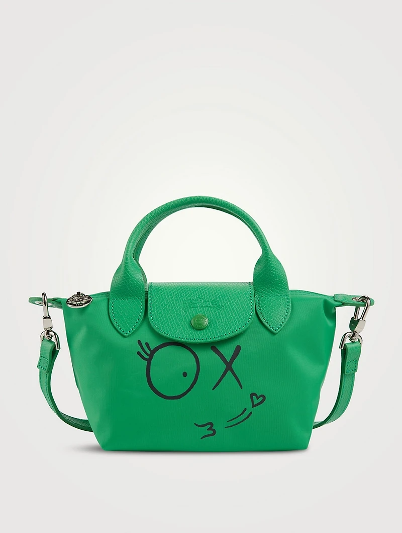 Longchamp x André XS Le Pliage Top Handle Bag