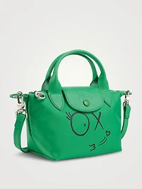 Longchamp x André XS Le Pliage Top Handle Bag