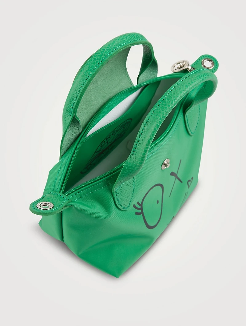 Longchamp x André XS Le Pliage Top Handle Bag