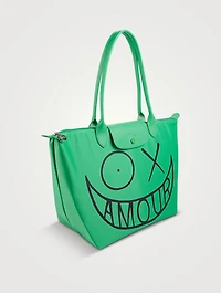 Longchamp x André Large Le Pliage Shoulder Bag