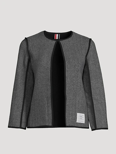 Reversible Herringbone Cardigan