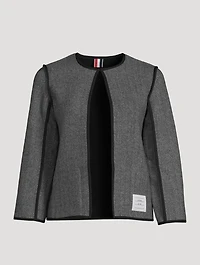 Reversible Herringbone Cardigan