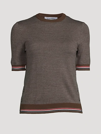 Merino Wool Short Sleeve Pullover