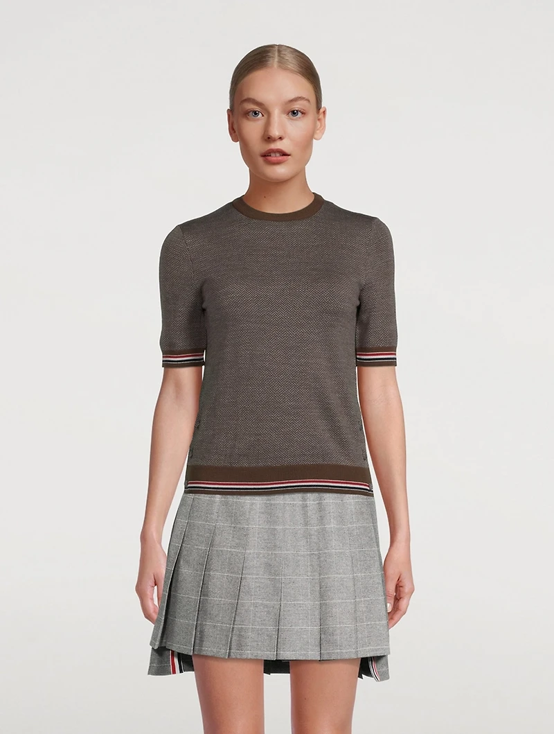 Merino Wool Short Sleeve Pullover