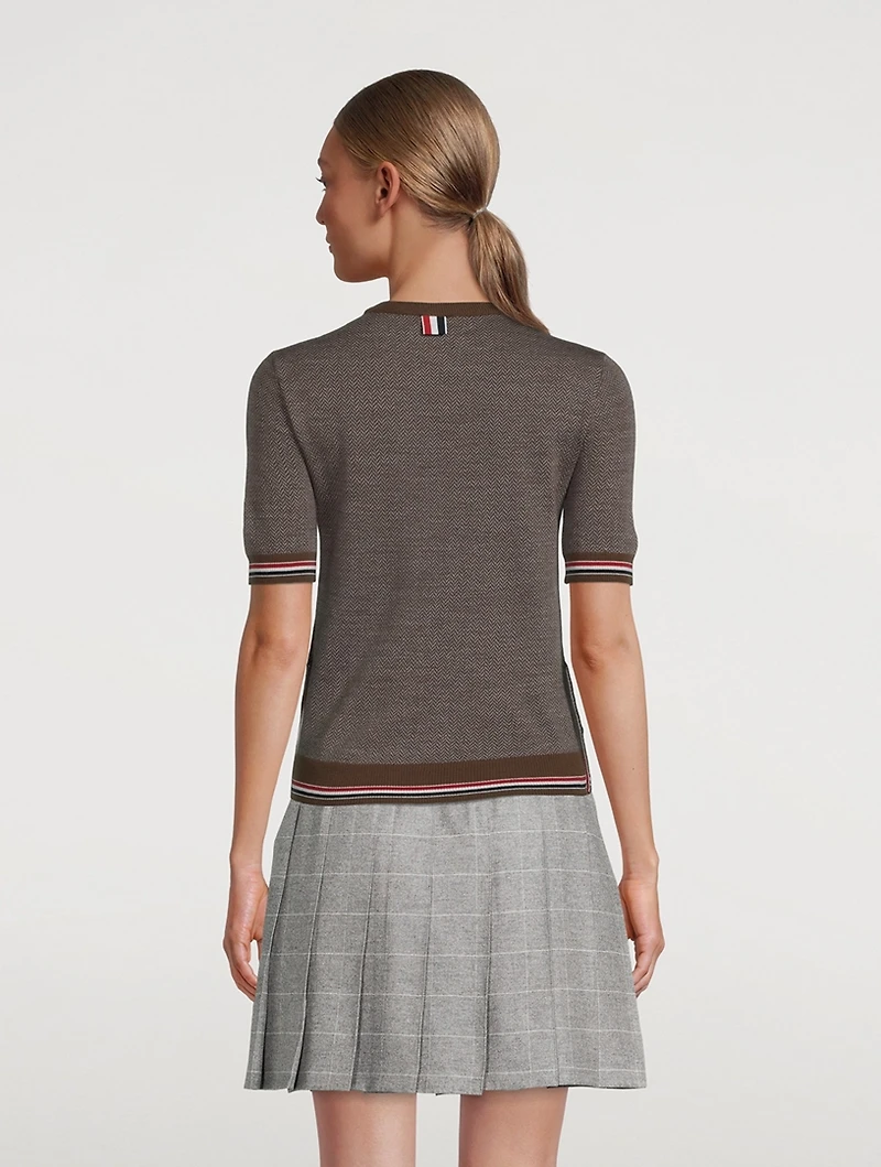 Merino Wool Short Sleeve Pullover