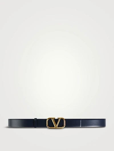 VLOGO Signature Reversible Leather Belt