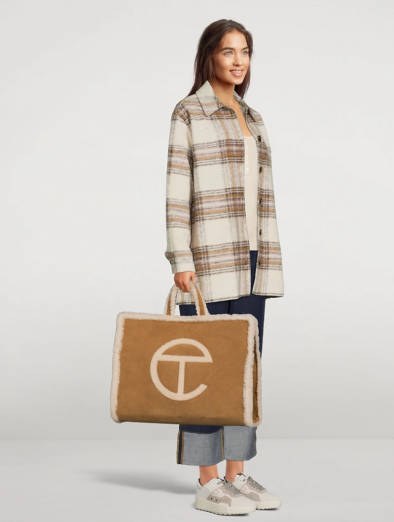 Telfar x UGG Large Suede Shopping Bag