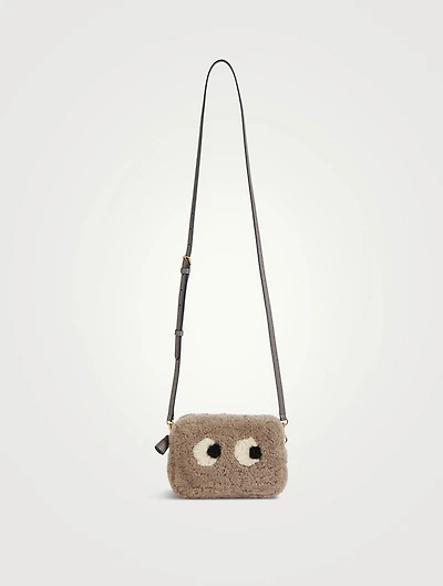 Mini Eye Shearling Camera Bag