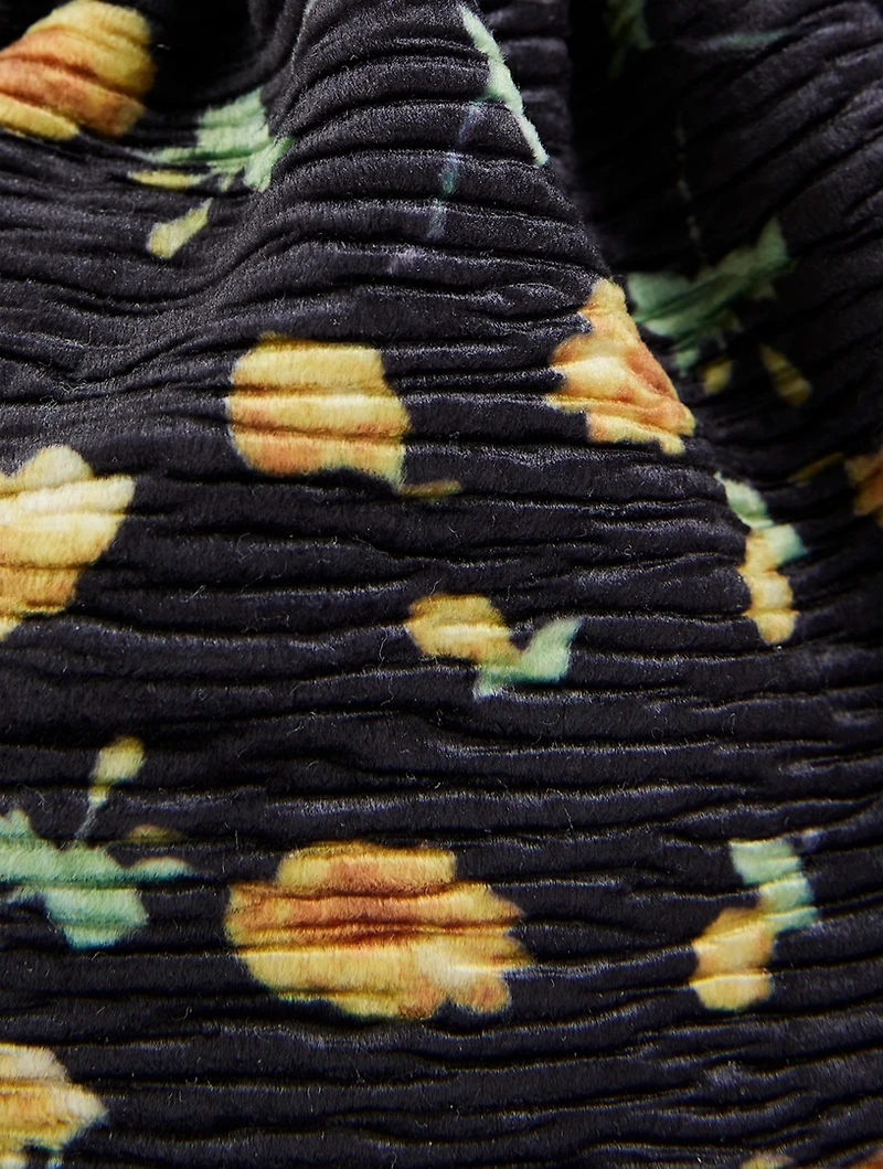 Halo Velvet Scrunchie Bag In Floral Print