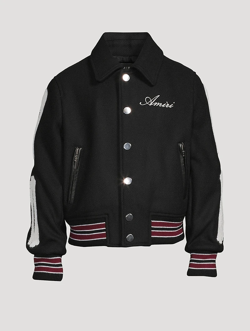 Bones Wool-Blend Varsity Jacket