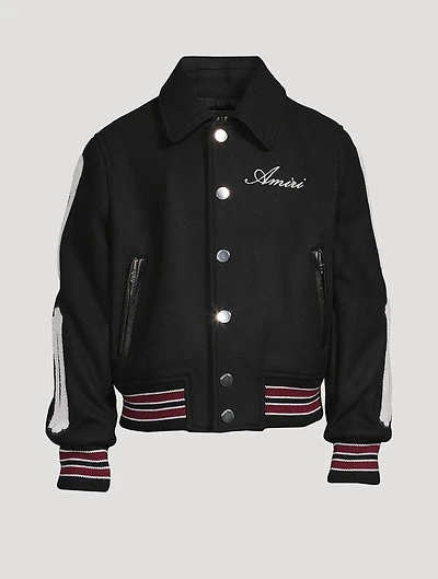 Bones Wool-Blend Varsity Jacket