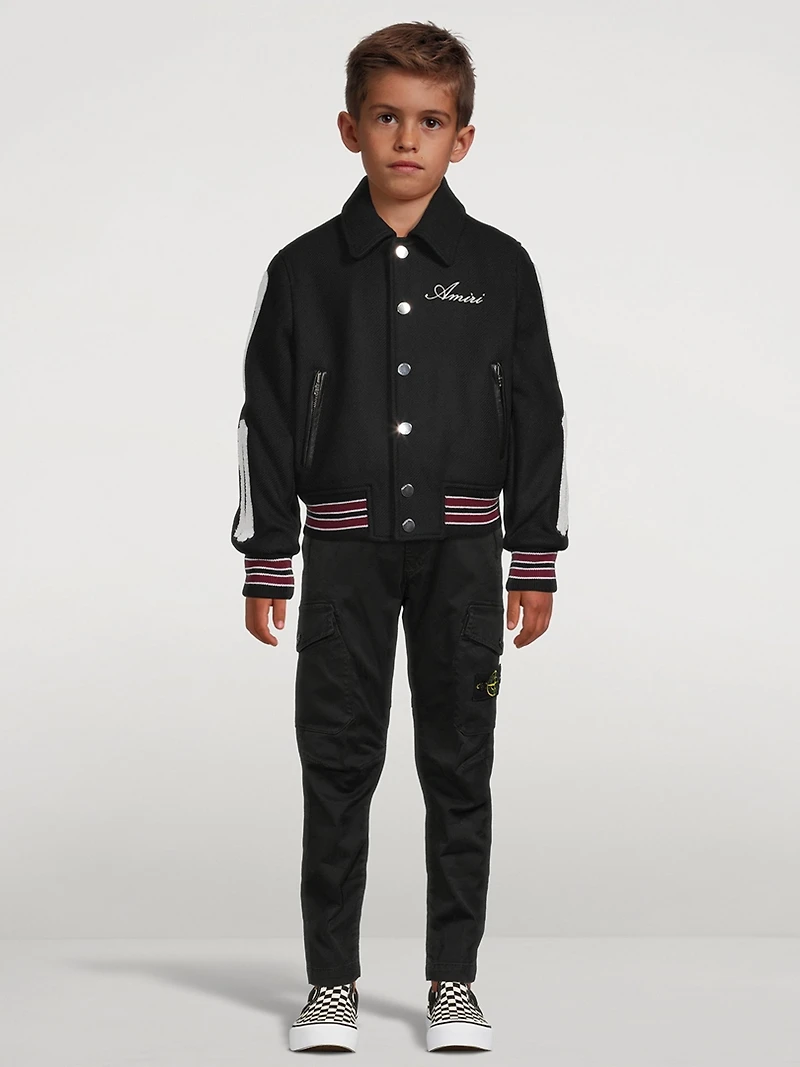 Bones Wool-Blend Varsity Jacket