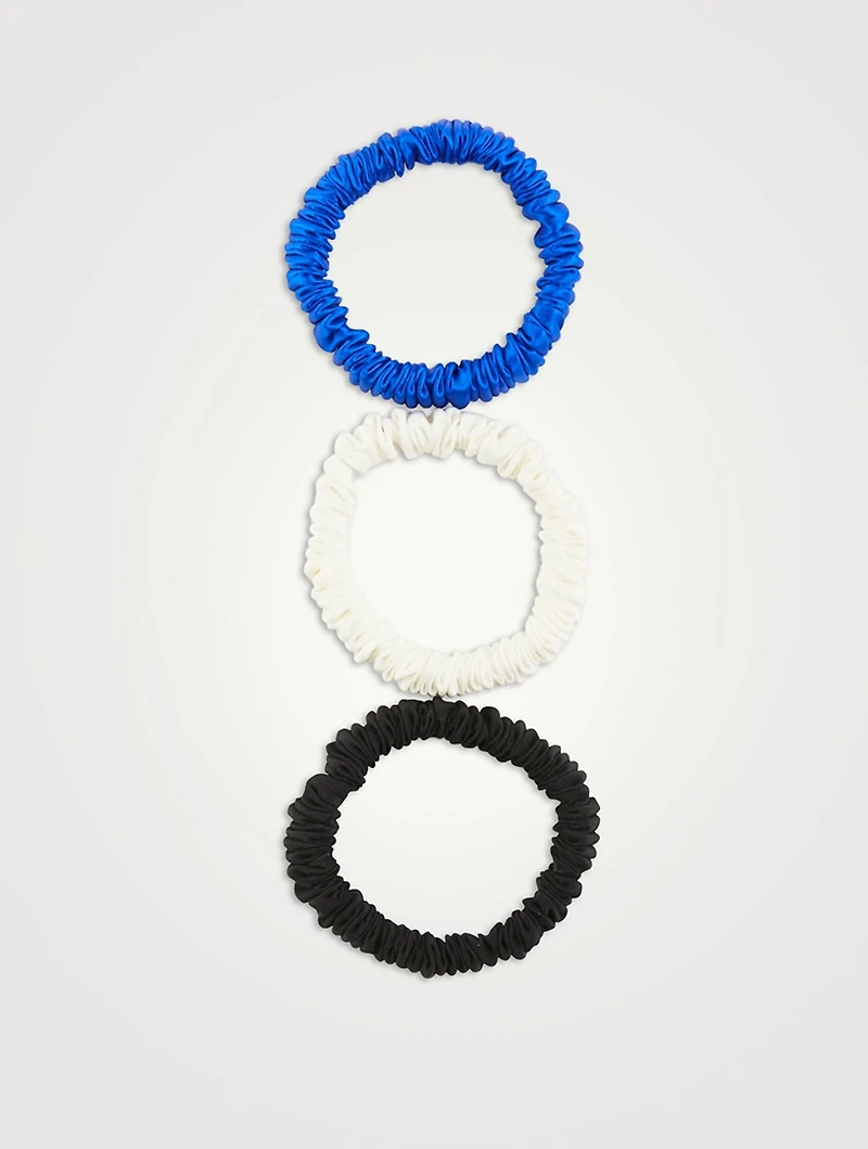 Set of Three Silk Super Sport Scrunchies