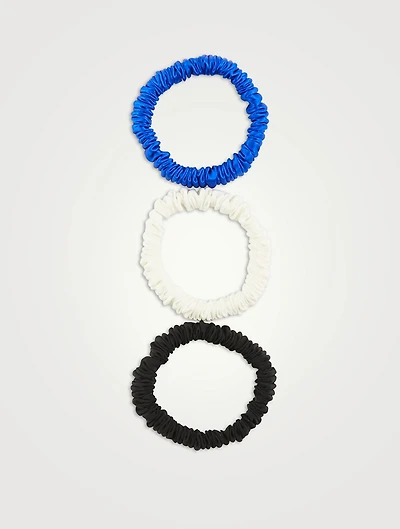 Set of Three Silk Super Sport Scrunchies