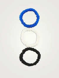 Set of Three Silk Super Sport Scrunchies