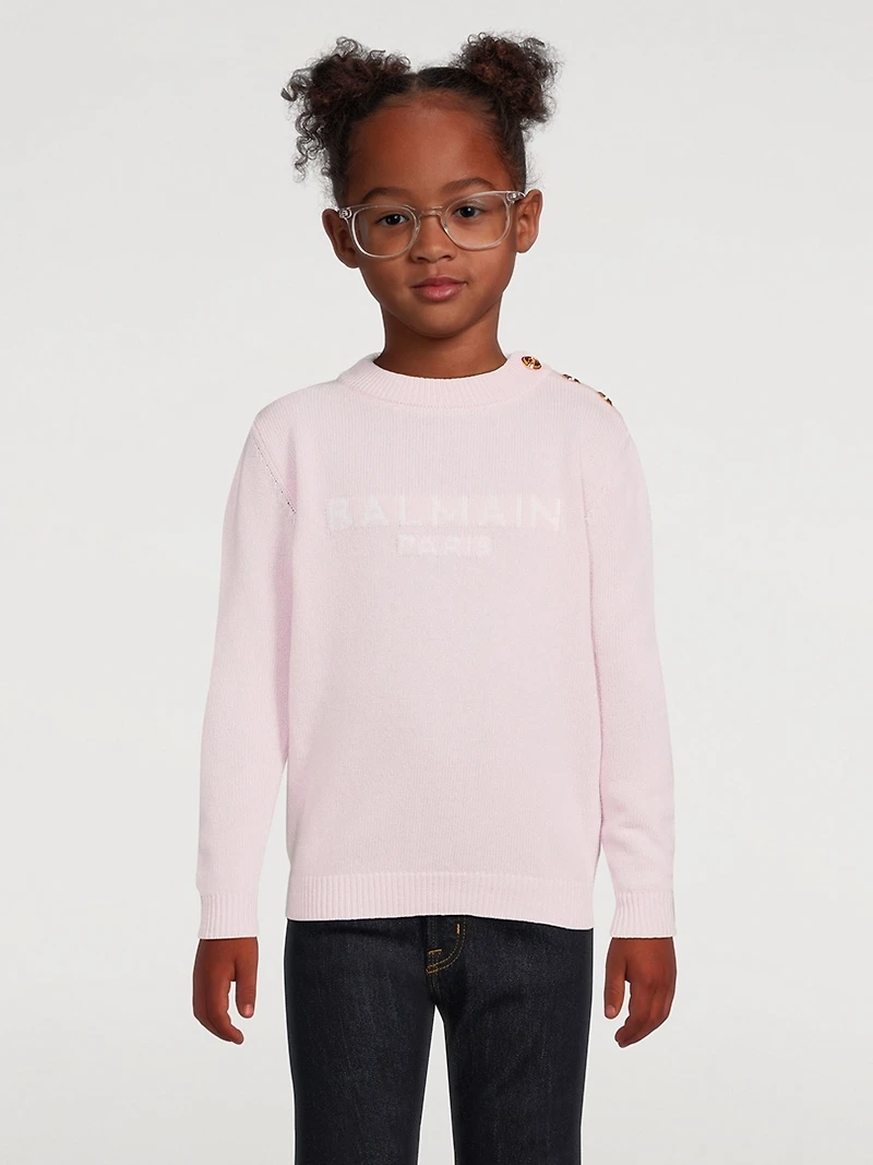 Kids Wool-Blend Logo Sweater