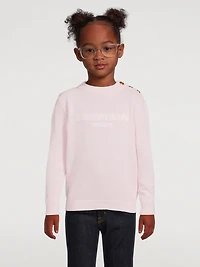 Kids Wool-Blend Logo Sweater