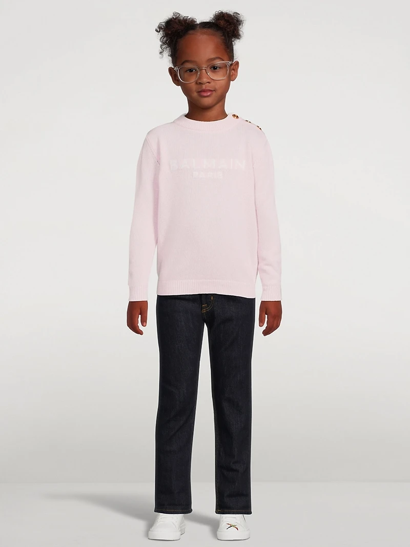 Kids Wool-Blend Logo Sweater