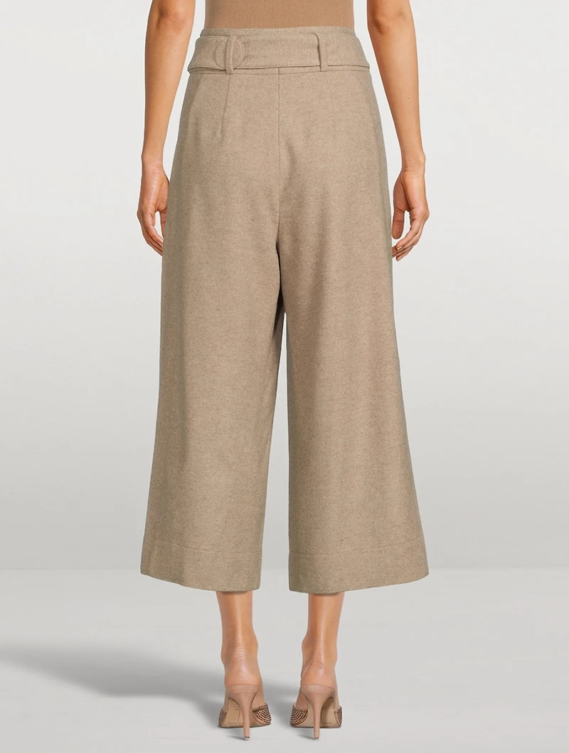 Fiorella Belted Flannel Culottes