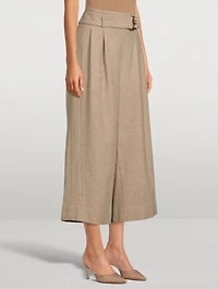 Fiorella Belted Flannel Culottes