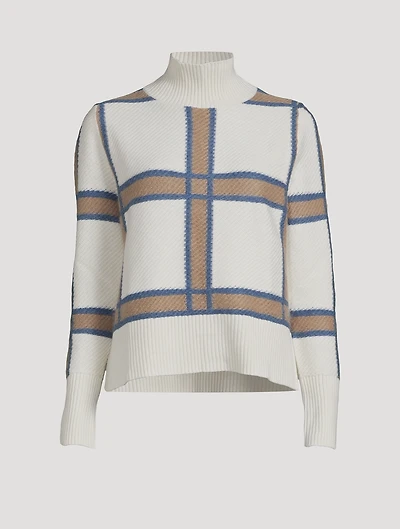 Check Intarsia Sweater