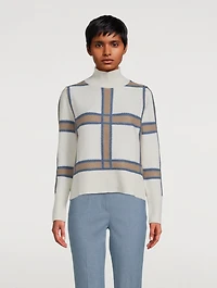 Check Intarsia Sweater