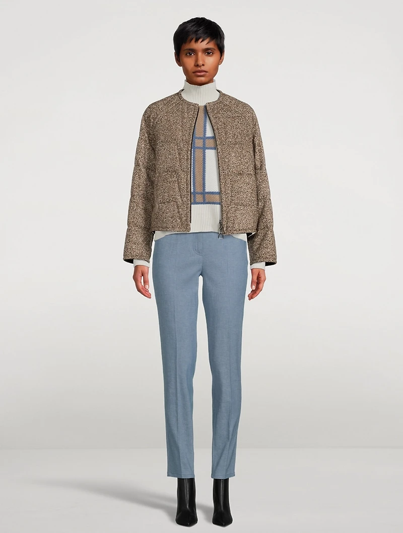 Check Intarsia Sweater