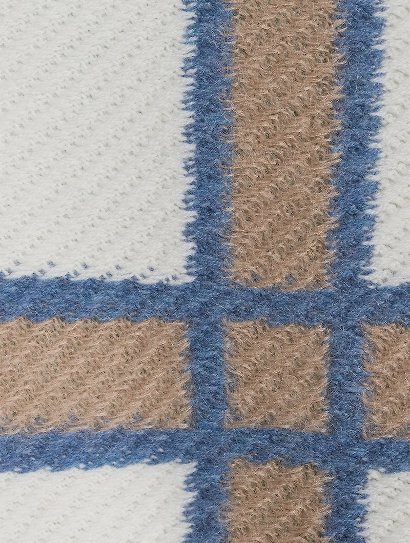 Check Intarsia Sweater